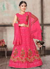 Dark Pink Colour Aaradhna Vol 6 Exclusive Wedding Wear Net Embroirdery And Codding Work Kids Lehenga Choli Collectioin Aaradhna 134